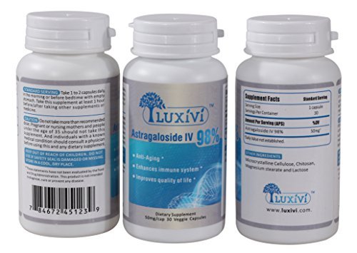 Frascos de suplemento raíz de astrágalo LUXIVI 3 botellas