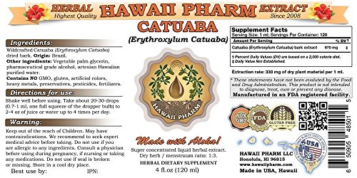 Frascos de tintura de Catuaba Hawaii Pharm