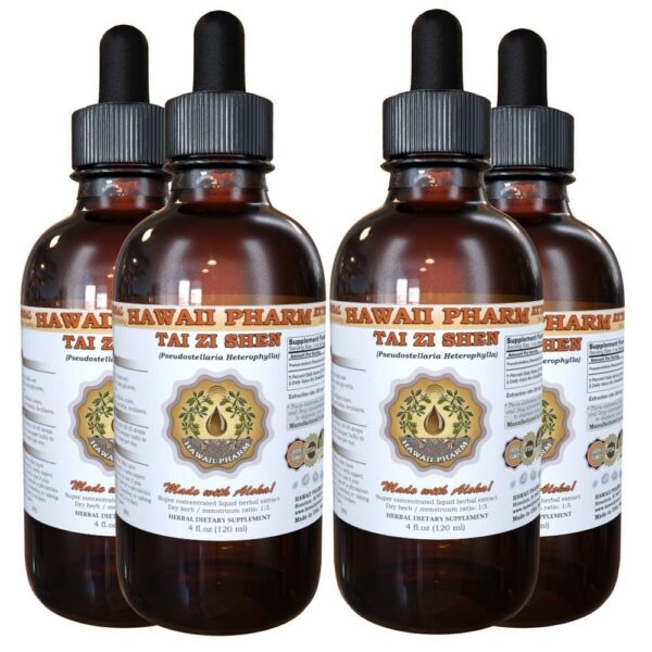 Version 1.0.0 Frasco tintura Tai Zi Shen Hawaii Pharm 4x4 onzas