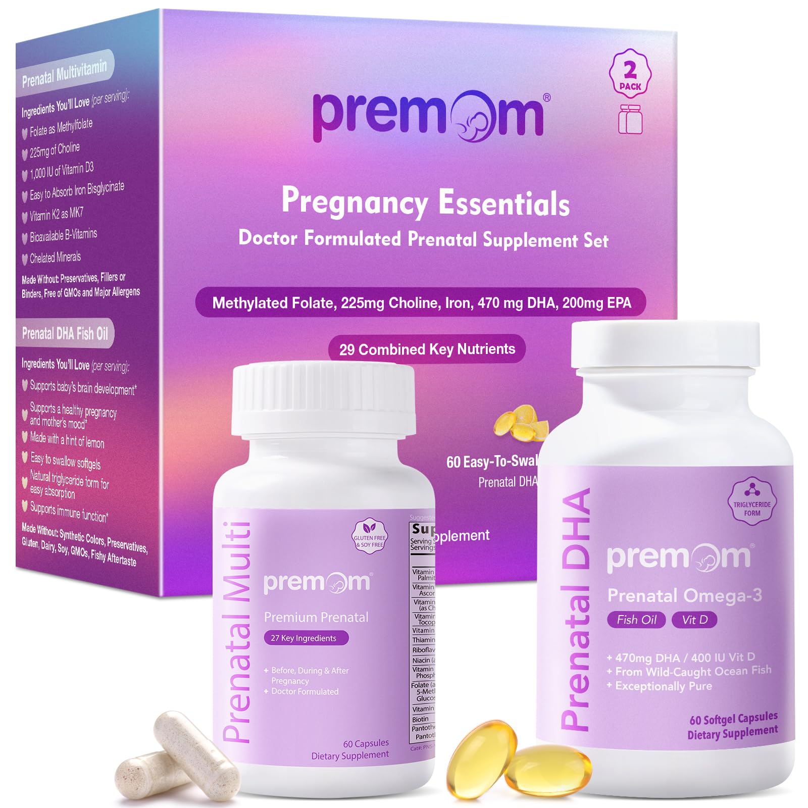 Prenatal Vitamins with Omega 3 DHA