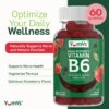 Etiquetas Gomitas Vitamina B6 100mg YUM-V'S con Sabor a Fresa