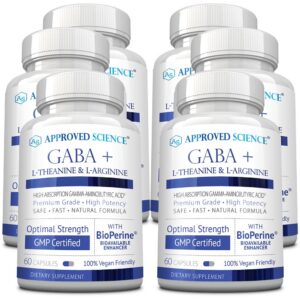 Version 1.0.0 Frasco de suplemento Approved Science GABA+ 360 cápsulas veganas