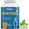Frasco NuBest Grow Power suplemento calcio y magnesio 60 cápsulas