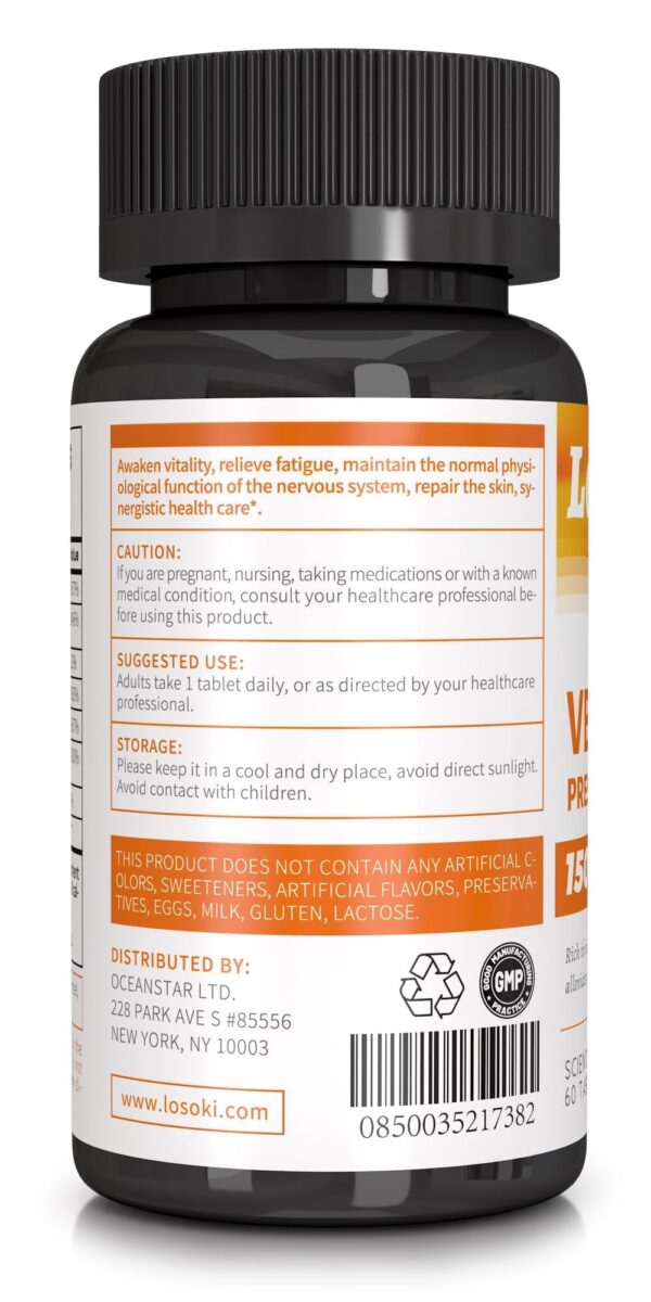 Version 1.0.0 Frasco tabletas Losoki VB-200 vitaminas b alta potencia