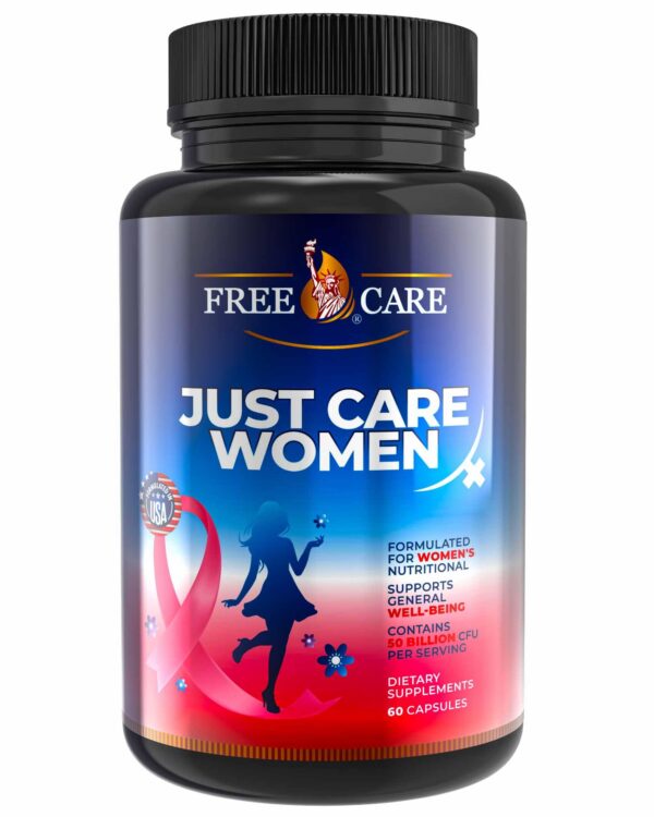 Version 1.0.0 Frente del frasco FreeCare Probiotics Mujeres