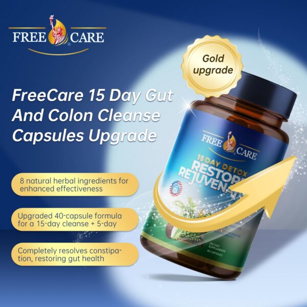 Version 1.0.0 FreeCare suplemento detox intestinal cápsulas con aloe vera