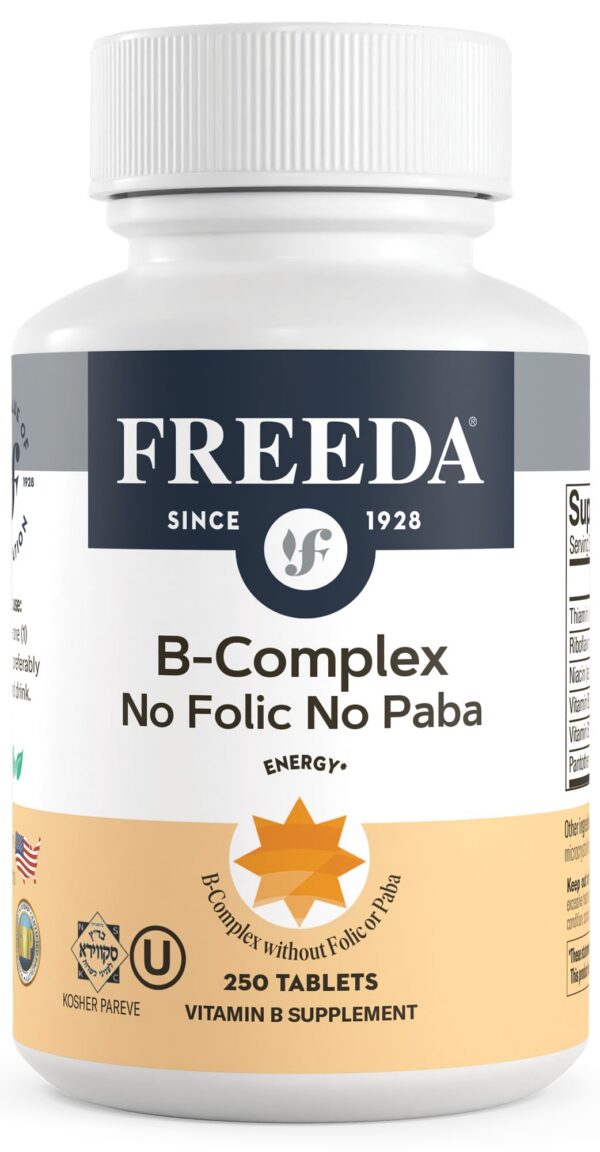 Freeda Complejo B sin ácido fólico suplemento 250 cápsulas