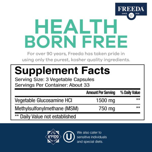 Version 1.0.0 Cápsulas veganas FREEDA Glucosamine MSM