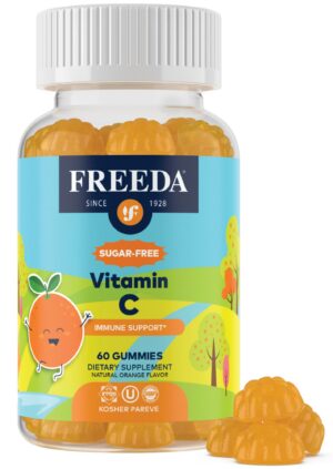 FREEDA gomas vit C sabor naranja sin azúcar 60 unidades