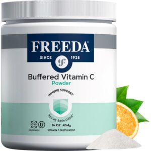 Freeda polvo vitamina C etiqueta frontal