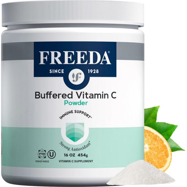 Freeda polvo vitamina C etiqueta frontal
