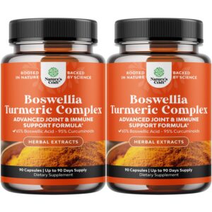 Frente de la botella Boswellia con cúrcuma