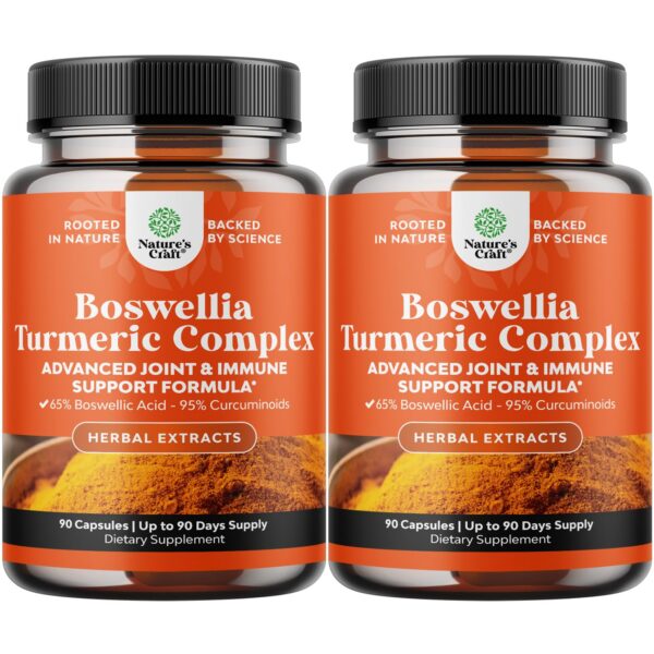 Version 1.0.0 Frente de la botella Boswellia con cúrcuma