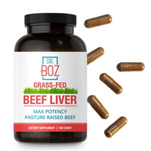 Version 1.0.0 Frente de la botella Dr. Boz Beef Liver Capsules