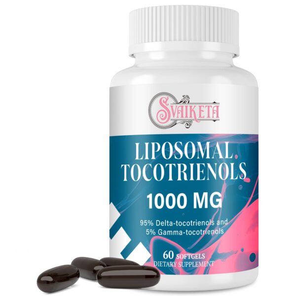 Frente de la botella Liposomal Tocotrienols 1000mg
