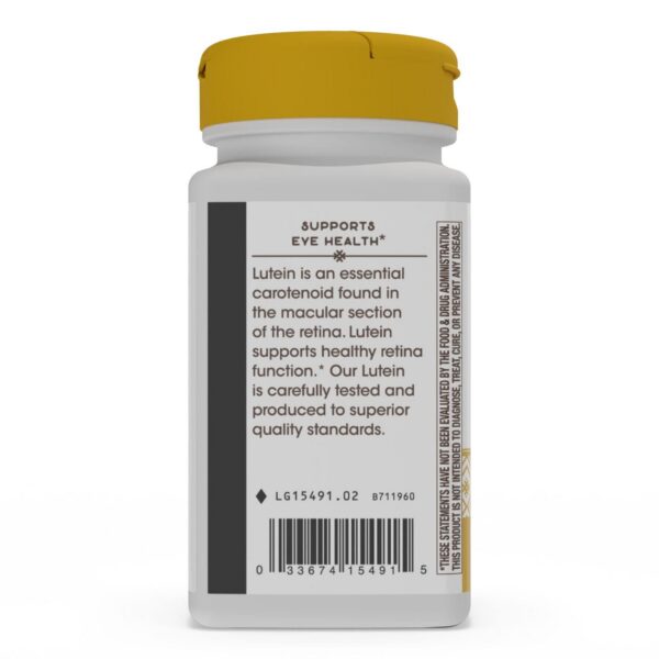 Frente botella suplemento Nature's Way luteína 60 cápsulas blandas