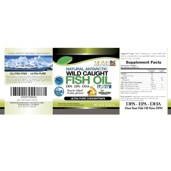 Version 1.0.0 Frente de la botella Omega-3 con DPA EPA DHA