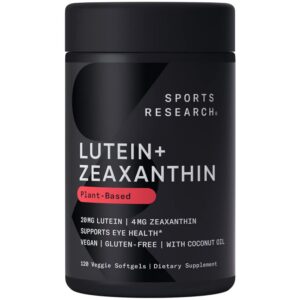 Version 1.0.0 Frente de botella Sports Research Lutein Zeaxanthin