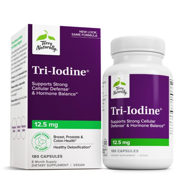 Frente de la botella Terry Naturally Tri-Iodine