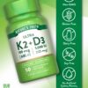 Version 1.0.0 Frente de botella de suplemento Vitamin K2 MK7 con D3 Nature's Truth