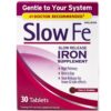 Frente de la caja Slow Fe 30 tabletas