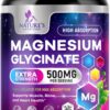 Frente de la caja de suplemento glicinato de magnesio 250 mg