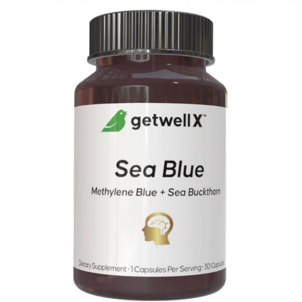 Cápsulas azul de metileno frente