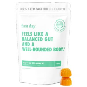 Frente del empaque FIRST DAY Gomitas Tribiotic