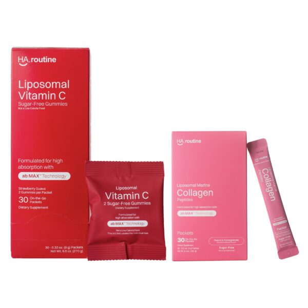 Version 1.0.0 Frente del empaque Haroutine liposomal vitamina C y colágeno marino
