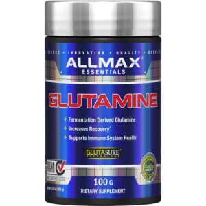Frente del envase ALLMAX GLUTAMINE