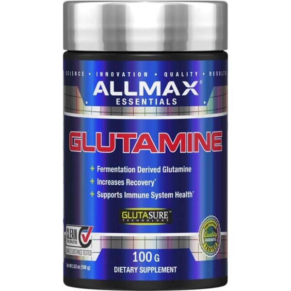 Frente del envase ALLMAX GLUTAMINE