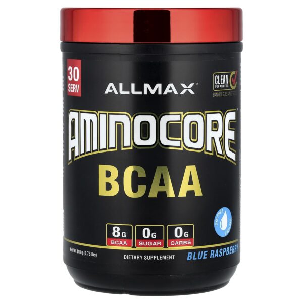 Frente del envase ALLMAX AMINOCORE BCAA