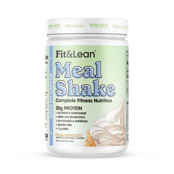 Etiqueta del batido Fit & Lean vainilla