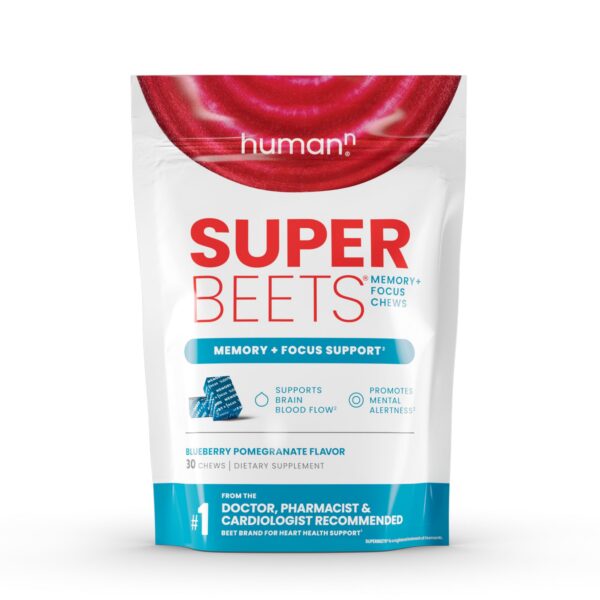 Frente del envase humanN SuperBeets gomitas con resveratrol