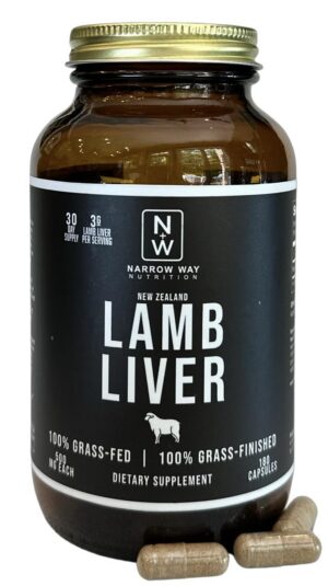 Frente del envase Narrow Way Nutrition Hígado de Cordero