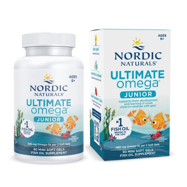 Frente del envase Nordic Naturals Ultimate Omega Jr