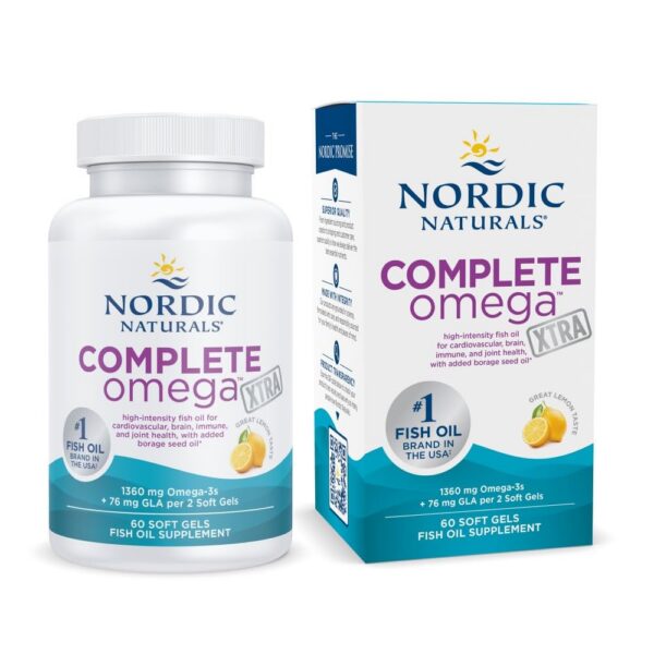 Frente del envase Nordic Naturals Omega Xtra limón