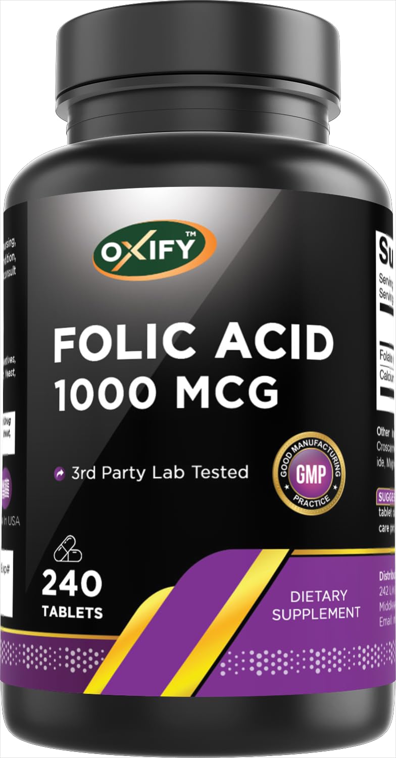 Oxify Folic Acid, 1000 mcg
