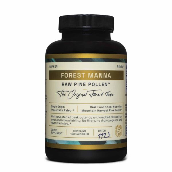 Frente del envase RAW Forest Foods Pine Pollen