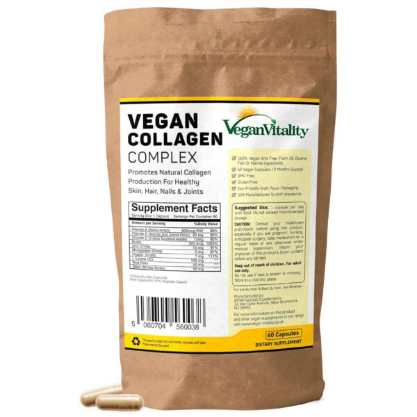 Version 1.0.0 Frente del envase Vegan Vitality Colágeno vegano