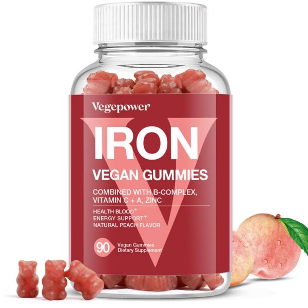 Frente del envase VegePower Hierro Gummies