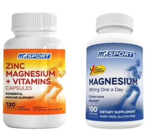 Frente del envase Zinc y Magnesio 100 cápsulas