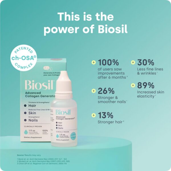 Frente de etiqueta biosil collagen booster