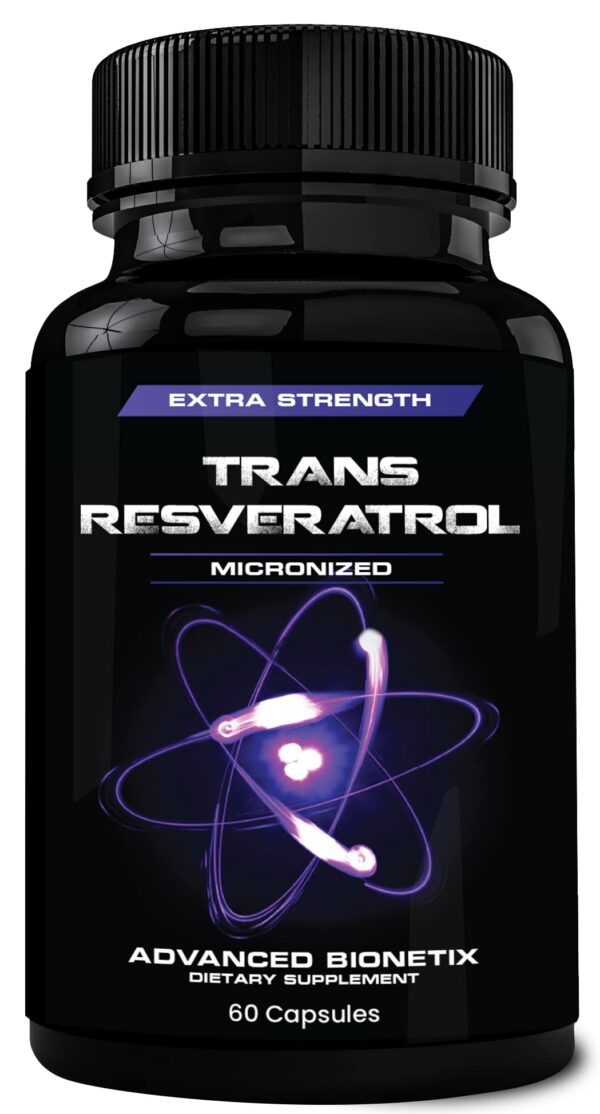 Frente de la etiqueta del producto resveratrol