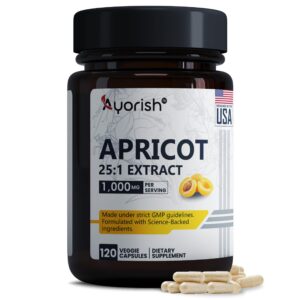 Version 1.0.0 Frente del frasco de extracto de albaricoque Ayorish