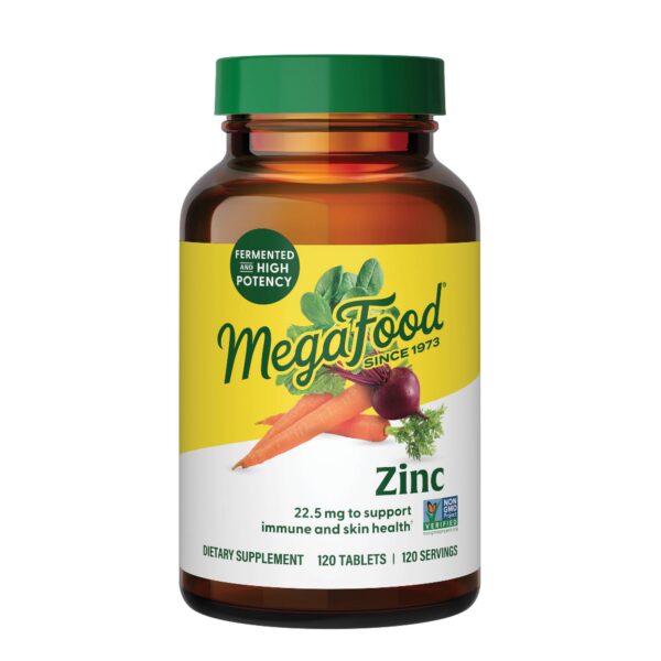Frente de MegaFood Zinc 22.5 mg