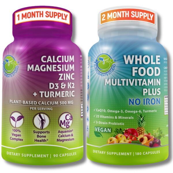 Version 1.0.0 Frente del pack diario vegano de suplementos