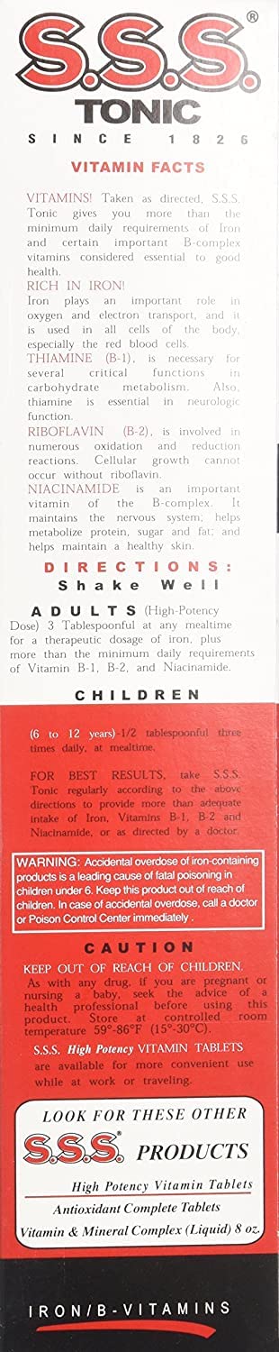 Version 1.0.0 S.S.S. Tónico líquido etiqueta