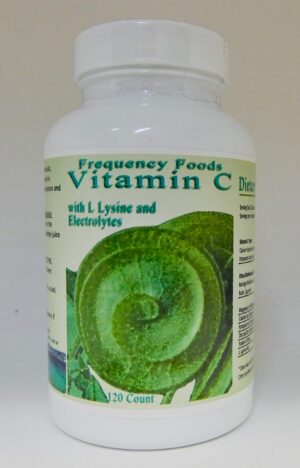 Frasco de cápsulas Frequency Foods vitamina C