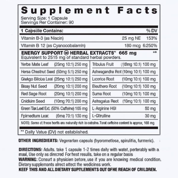 Frasco de cápsulas vegetales Fresh Start Super Energy Plus